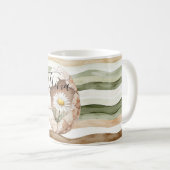 Weiße Gänseblümchen Kaffeetasse (VorderseiteRechts)