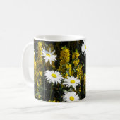 Weiße Gänseblümchen Kaffeetasse (Vorderseite Links)