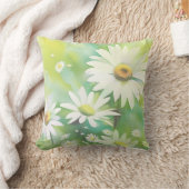 Weiße Gänseblümchen Kissen (Decke)