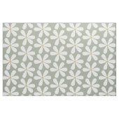 Weiße Gänseblümchen mit gelben Mittelpunkten auf M Stoff (Fat Quarter (45,7 x 55,9 cm))