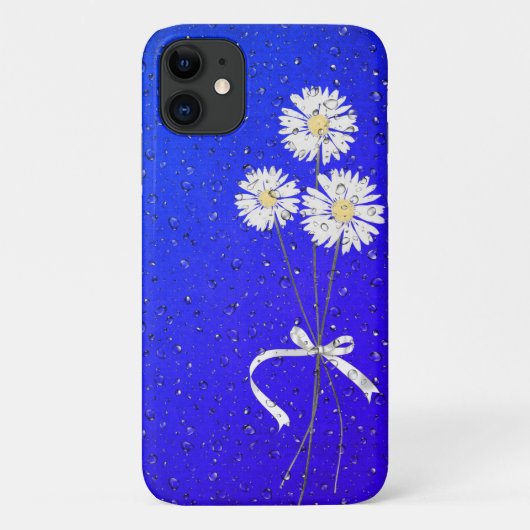 weiße Gänseblümchen mit Regentropfen Case-Mate iPhone Hülle (Rückseite)