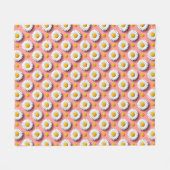 Weiße Gänseblümchen-Muster für gemütlichen Stil Fleecedecke (Vorderseite (Horizontal))