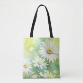 Weiße Gänseblümchen Tasche (Vorderseite)