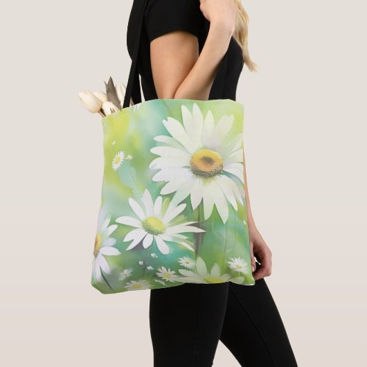 Weiße Gänseblümchen Tasche (Von Nahem)