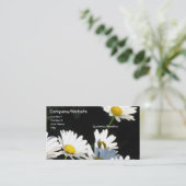 Weiße Gänseblümchen Visitenkarte (Stehend Vorderseite)