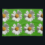 Weiße Gänseblütenmuster auf grüner Blume Handtuch<br><div class="desc">Weiße Gänseblümchen auf Grün Blume. Passen Sie Farbe und Stil nach Belieben an und personalisieren Sie sie.</div>