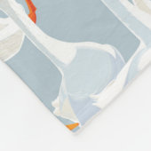 Weiße Gänsemuster Fleecedecke (Ecke)