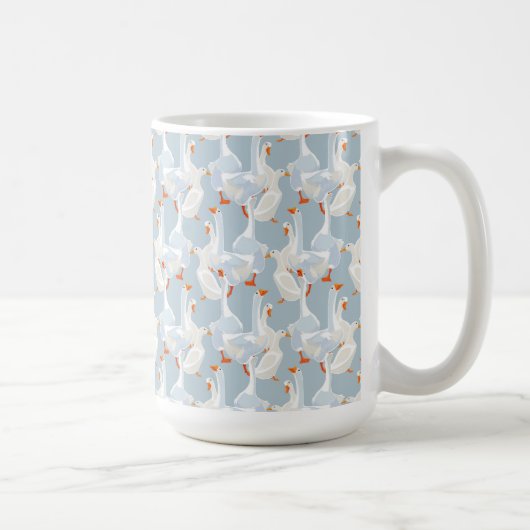 Weiße Gänsemuster Kaffeetasse (Rechts)