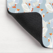 Weiße Gänsemuster Mousepad (Ecke)