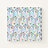 Weiße Gänsemuster Notizblock (Rückseite)