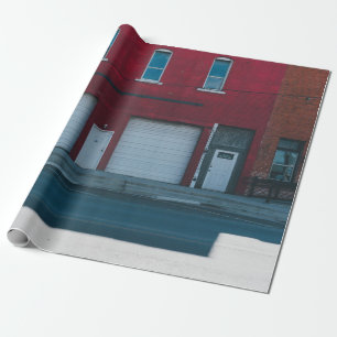 WEISSE GARAGE TÜREN SCHLIESSEN IM TAG GESCHENKPAPIER