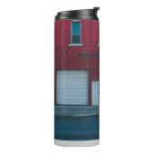 WEISSE GARAGE TÜREN SCHLIESSEN IM TAG THERMOSBECHER (Nach links gedreht)