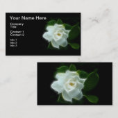 Weiße Gardenia-Blumen-Pflanze Visitenkarte (Vorne/Hinten)