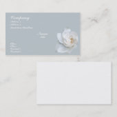 Weiße Gardeniablüte Visitenkarte (Vorne/Hinten)
