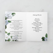 Weiße Gardenias-Blumen-Begräbnis- mit Programm (Innenseite)