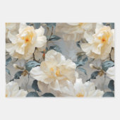 Weiße Gardenienblüten Geschenkpapier Set (Vorderseite 3)