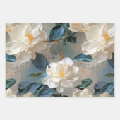 Weiße Gardenienblüten Geschenkpapier Set (Vorderseite 2)