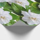 Weiße Gärten und Blume Geschenkpapier (Ecke)