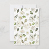 Weiße Gartenblume Save the Date (Rückseite)