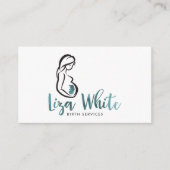 Weiße Geburts-Dienstleistungen Lizas Visitenkarte (Vorderseite)