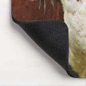Weiße gegenübergestellte Rindfleisch-Kuh Mousepad (Ecke)