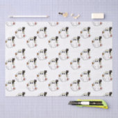 Weiße Geister und schwarze Katzen weißes Halloween Seidenpapier (Handwerk)