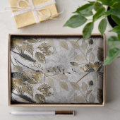 Weiße, gelbe Anemone auf graubraunem Hintergrund. Seidenpapier (Geschenk)