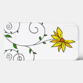 Weiße gelbe Blume Doodle Art Case-Mate iPhone Hülle (Rückseite (Horizontal))