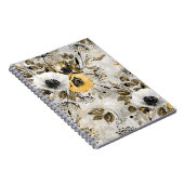 Weiße, gelbe Blumen Notizblock (Rechte Seite)