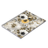 Weiße, gelbe Blumen Notizblock (Linke Seite)