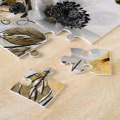 Weiße, gelbe Blumen Puzzle (Seite)