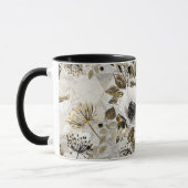Weiße, gelbe Blumen Tasse (Links)