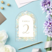 weiße gelbe Blumen Tischnummern (Insitu (Hochzeit))