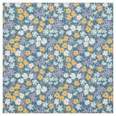 Weiße gelbe Blüten Blumenmuster Stoff (Muster)