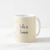 Weiße Gelbe Enten Kaffeetasse (VorderseiteRechts)