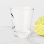 Weiße gelbe Gänseblümchen-Blumen-Gartenparty Schnapsglas (Rechts)