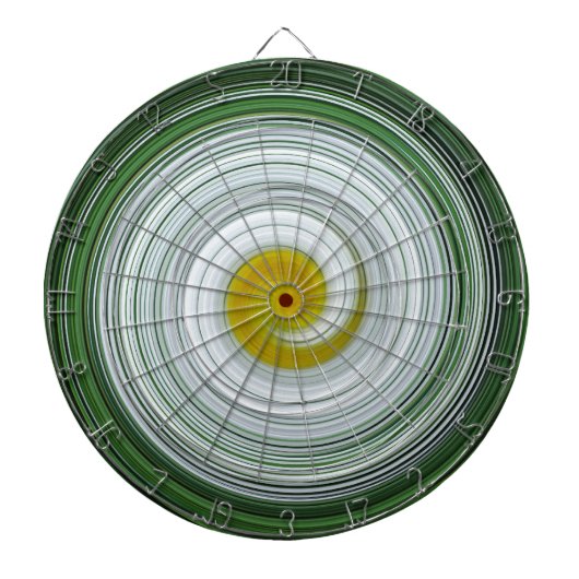 Weiße, gelbe, grüne Spirale Dartscheibe (vorne)