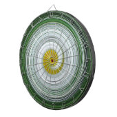 Weiße, gelbe, grüne Spirale Dartscheibe (Vorderseite rechts)