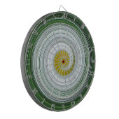 Weiße, gelbe, grüne Spirale Dartscheibe (Vorderseite Links)