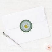 Weiße, gelbe, grüne Spirale Runder Aufkleber (Umschlag)