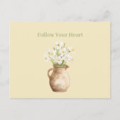 Weiße gelbe Narzissen Blumen Postkarte (Vorderseite)
