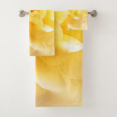 Weiße gelbe Rose weiche helle Farben Badhandtuch Set (Insitu)