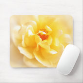 Weiße gelbe Rose weiche helle Farben Mousepad (Mit Mouse)