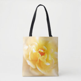 Weiße gelbe Rose weiche helle Farben Tasche