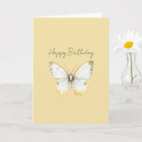 Weiße Gelbe Schmetterling Geburtstag