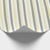 Weiße, gelbe u. graue Streifen Geschenkpapier (Ecke)