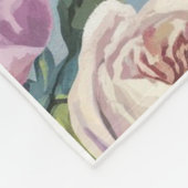 Weiße, gelbe und rosa Rosen Fleecedecke (Ecke)