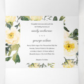 WEISSE GELBEN-PEONY-FLORALWASSERFARBE DREIFACH GEFALTETE EINLADUNG (Innenseite Mitte)