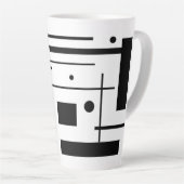 Weiße geometrische Formen auf maßgeschneiderter La Milchtasse (Rechte Ecke)