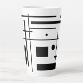 Weiße geometrische Formen auf maßgeschneiderter La Milchtasse (Vorderseite)